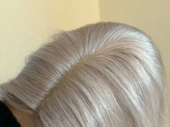 silver grey human hair toppers