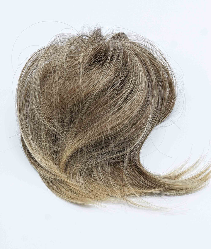 Hair Bun Hairpiece Straight Hair Brown with Blonde Color #18T10
