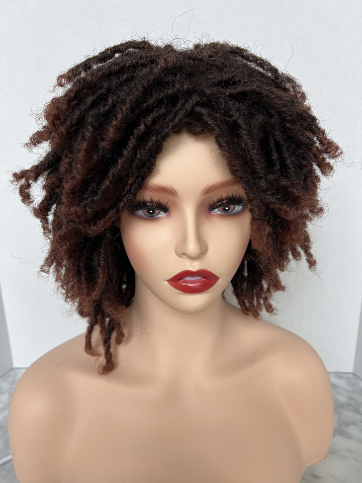 Short Dreadlocks Wig, Braided Wigs for Women Ombre