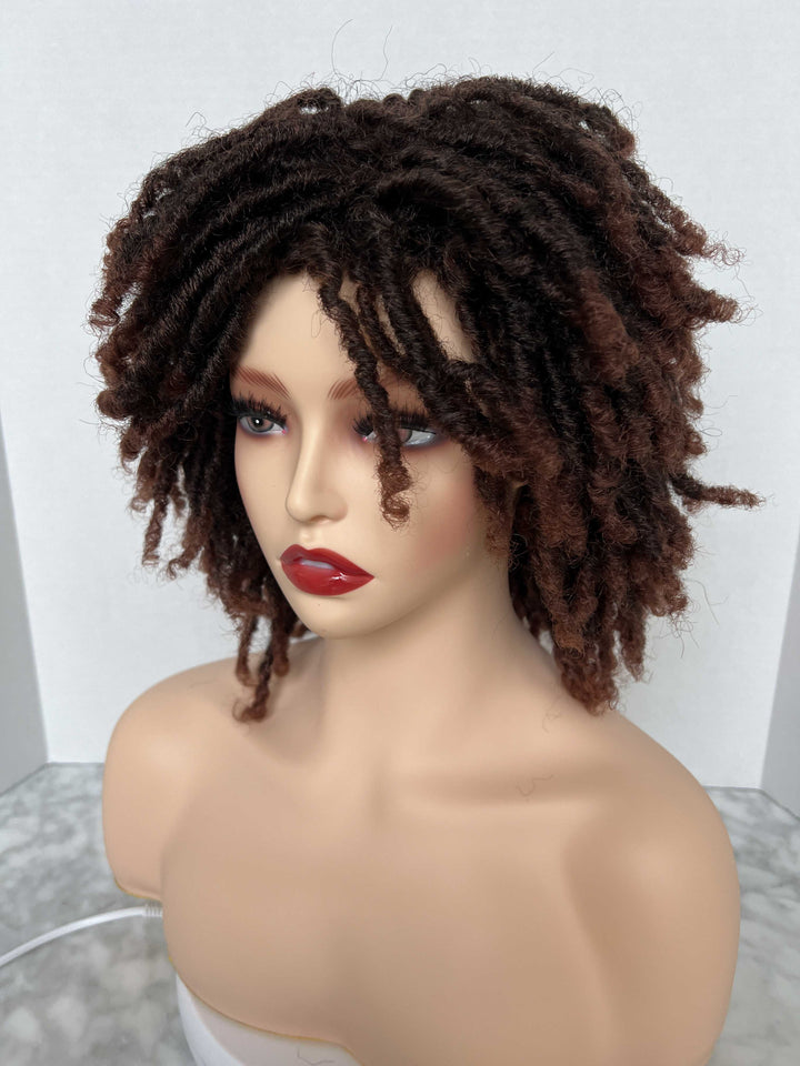 Short Dreadlocks Wig, Braided Wigs for Women Ombre