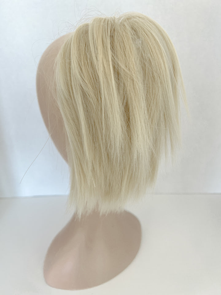 Blonde Hair Bun|Straight Blonde Bun ponytail
