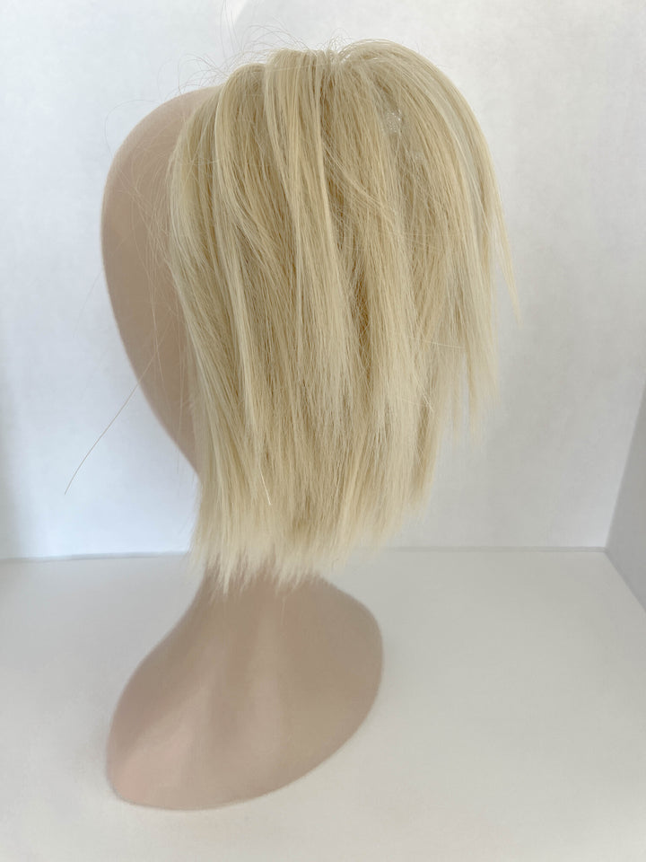 Blonde Hair Bun|Straight Blonde Bun ponytail