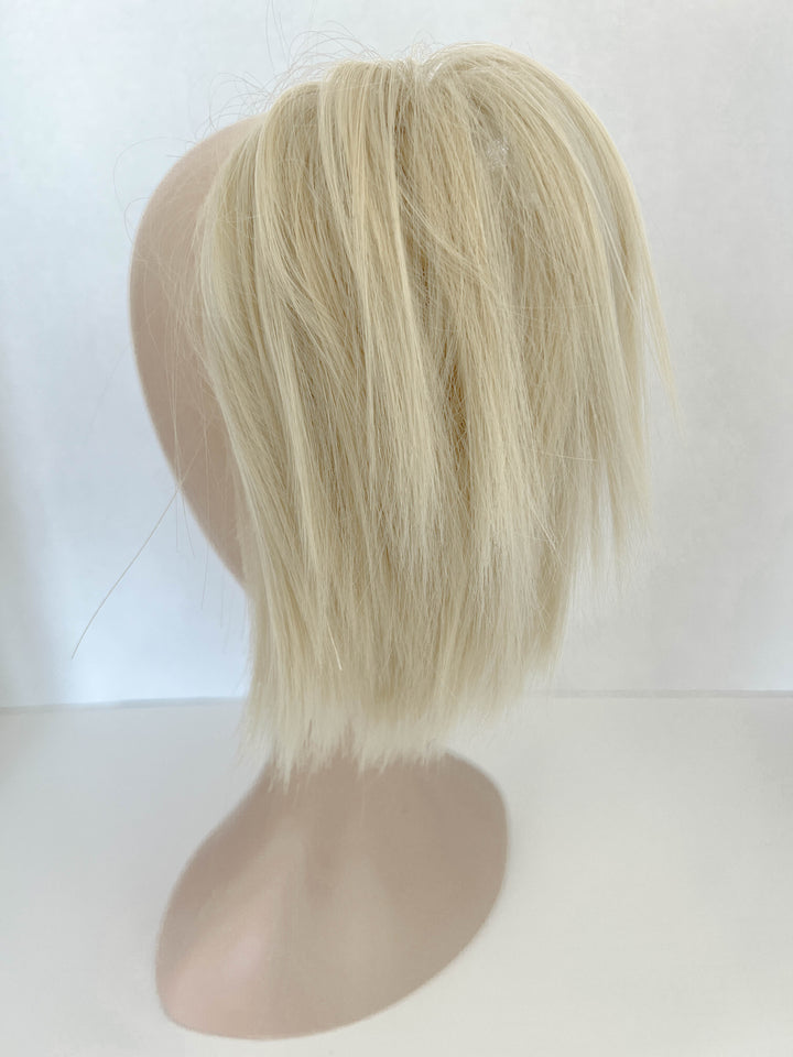 Blonde Hair Bun|Straight Blonde Bun ponytail