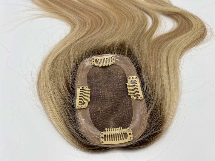 Apexhairs Hair Topper Ombre Color 4 24 613 Straight Human Blonde