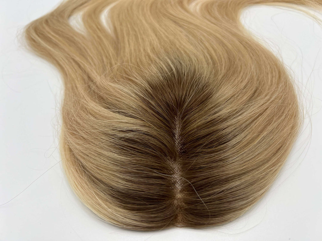 Apexhairs Hair Topper Ombre Color 4 24 613 Straight Human Blonde
