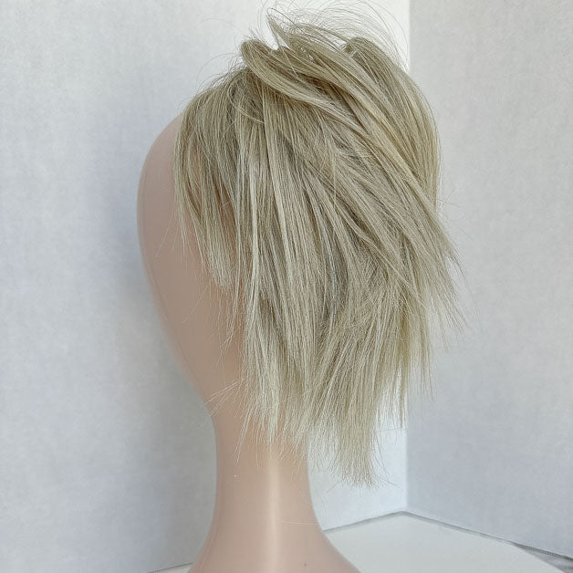 Tousled Updo Ponytail Ash Blonde