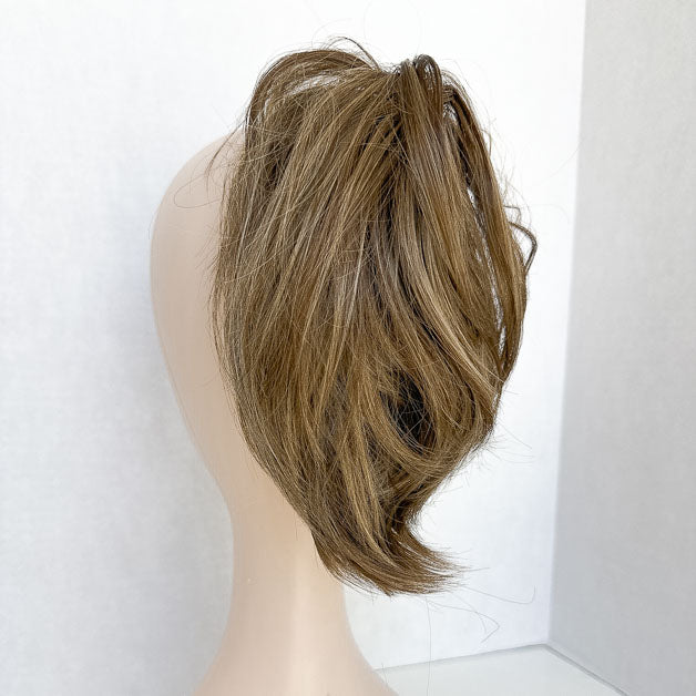 Tousled Updo Ponytail Brown Mix Ash Blonde
