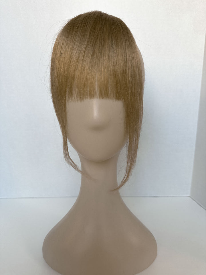 human hair clip in bangs#color_honey-blonde