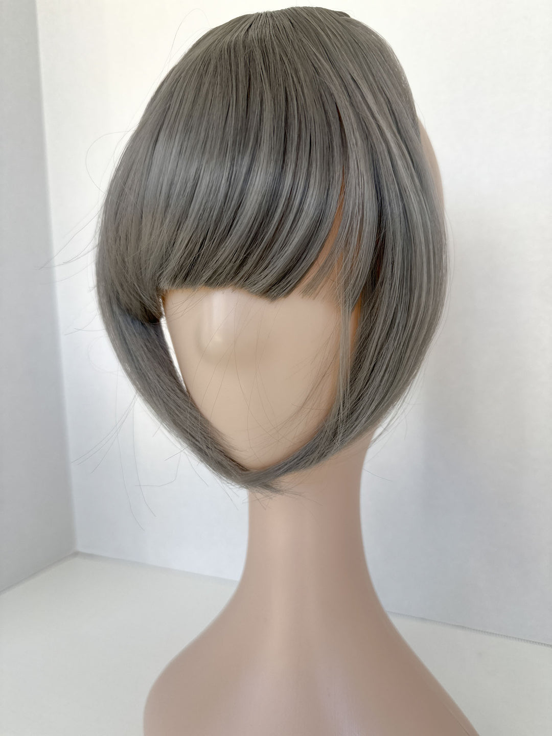 Straight Clip in Bangs for Grey Hair