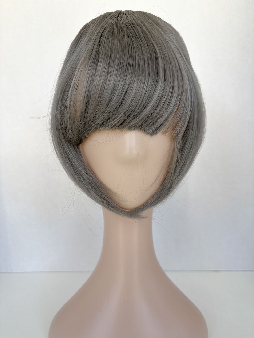 Straight Clip in Bangs for Grey Hair