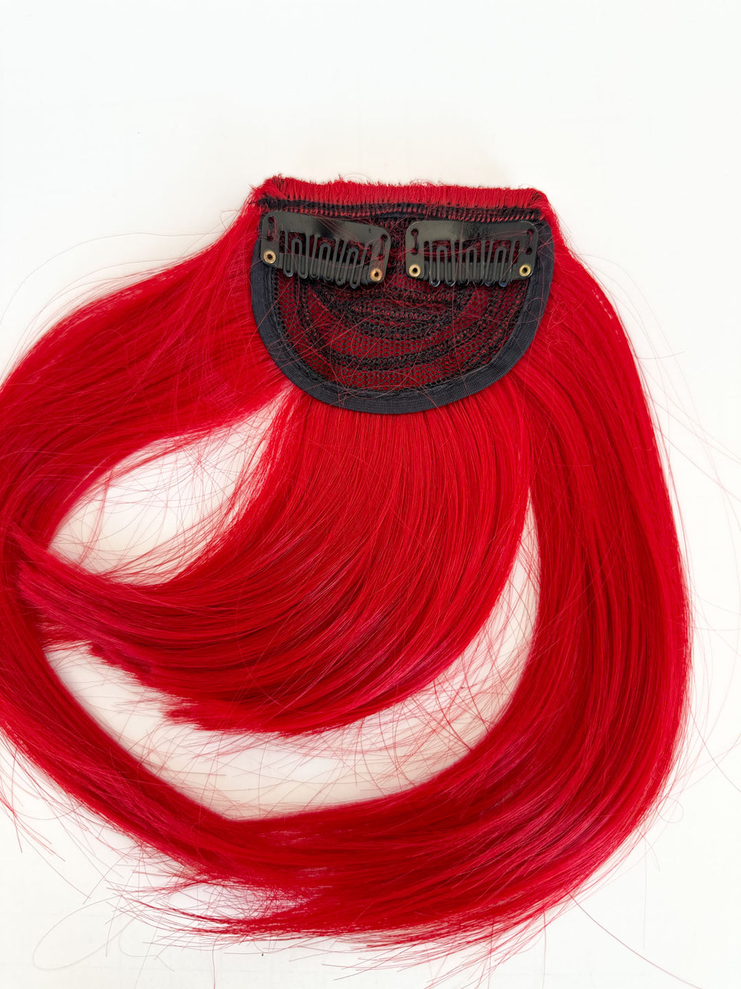 Straight Clip in Bangs Red