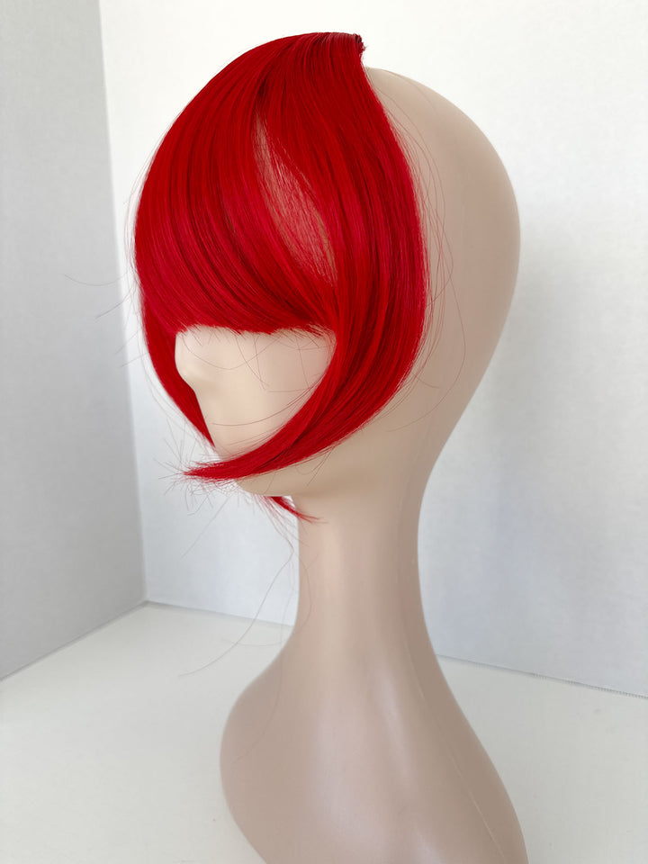 Straight Clip in Bangs Red