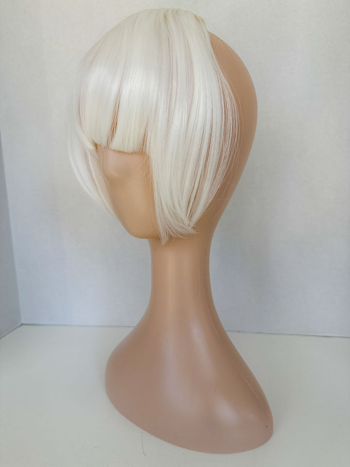 White Clip in Bangs|Clip in Bang White Hair