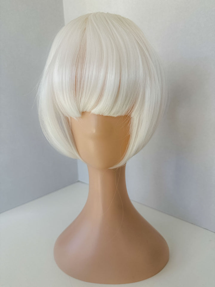 White Clip in Bangs|Clip in Bang White Hair