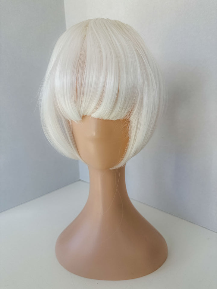 White Clip in Bangs|Clip in Bang White Hair