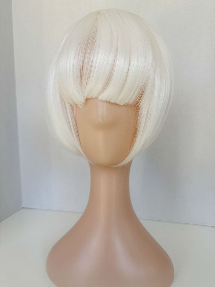 White Clip in Bangs|Clip in Bang White Hair
