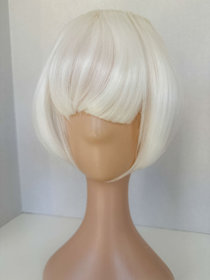 White Clip in Bangs|Clip in Bang White Hair