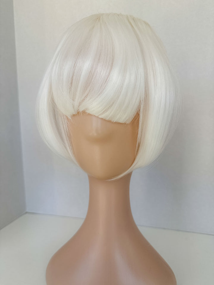 White Clip in Bangs|Clip in Bang White Hair
