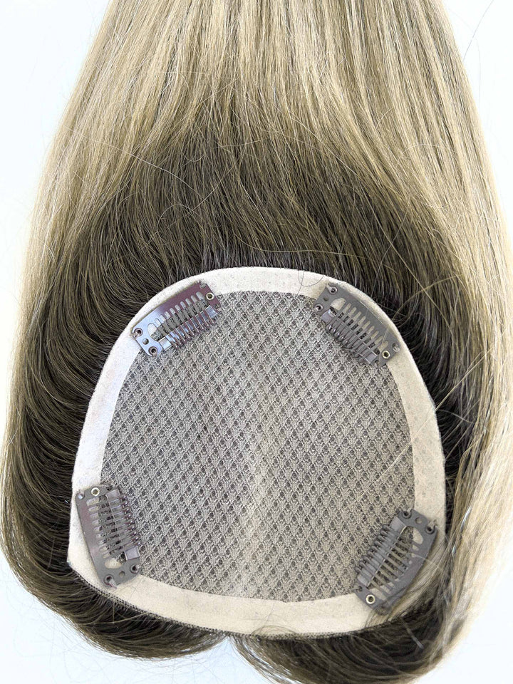 clip on hair topper#color-balayage-brown