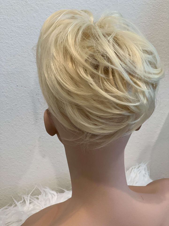 Messy Bun Hairpiece Scrunchie Straight Hair For Women