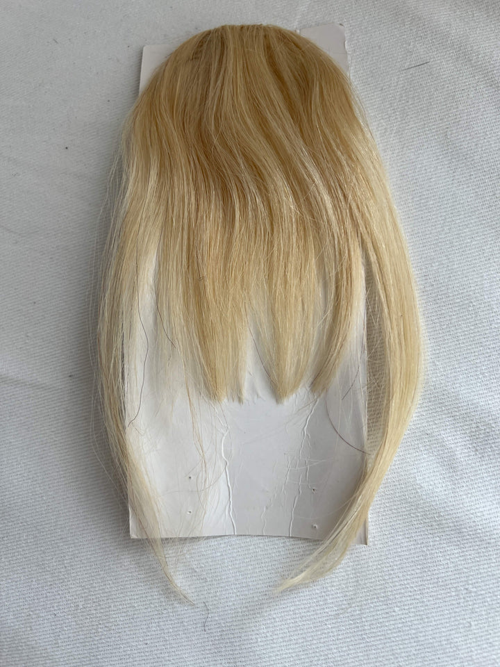 Clip in Bangs Blonde Real Human hair