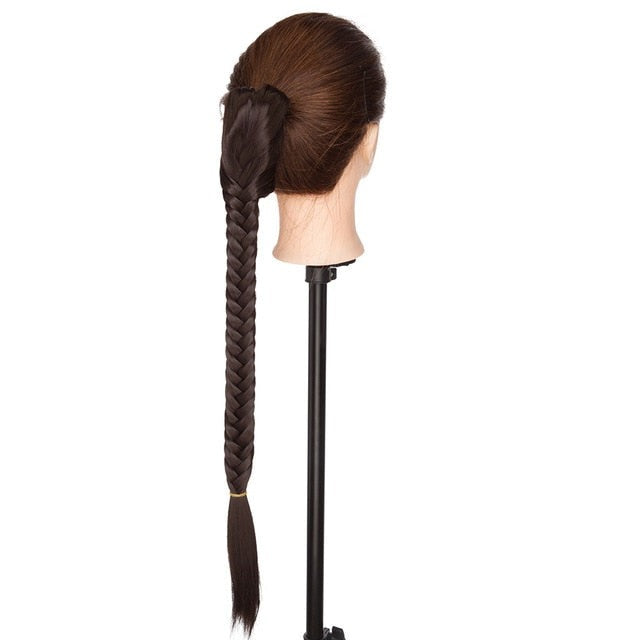 Claw Clip Fishtail Braid Ponytail Hair Extension Long  Hair 21"