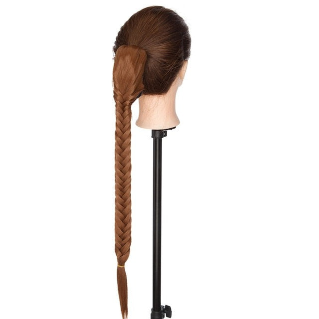 Claw Clip Fishtail Braid Ponytail Hair Extension Long  Hair 21"
