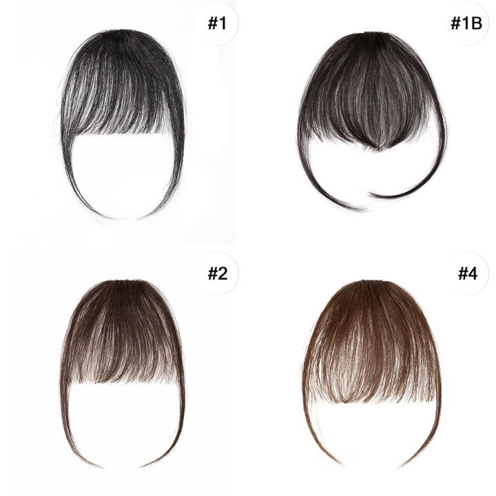 human hair bangs dark brown