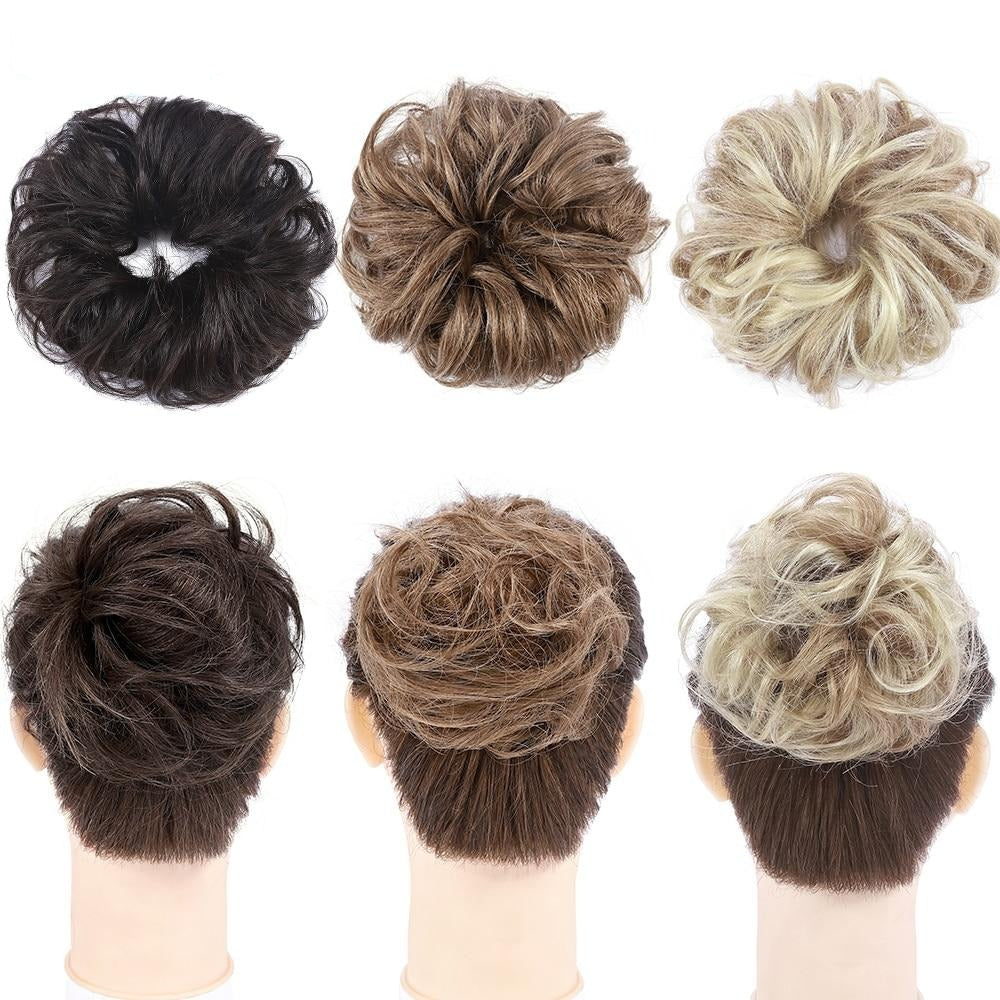 100 real human hair messy bun scrunchie