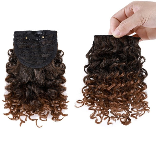 Apexhairs Curly Bangs Clip Curly Clip In Hair Extensions