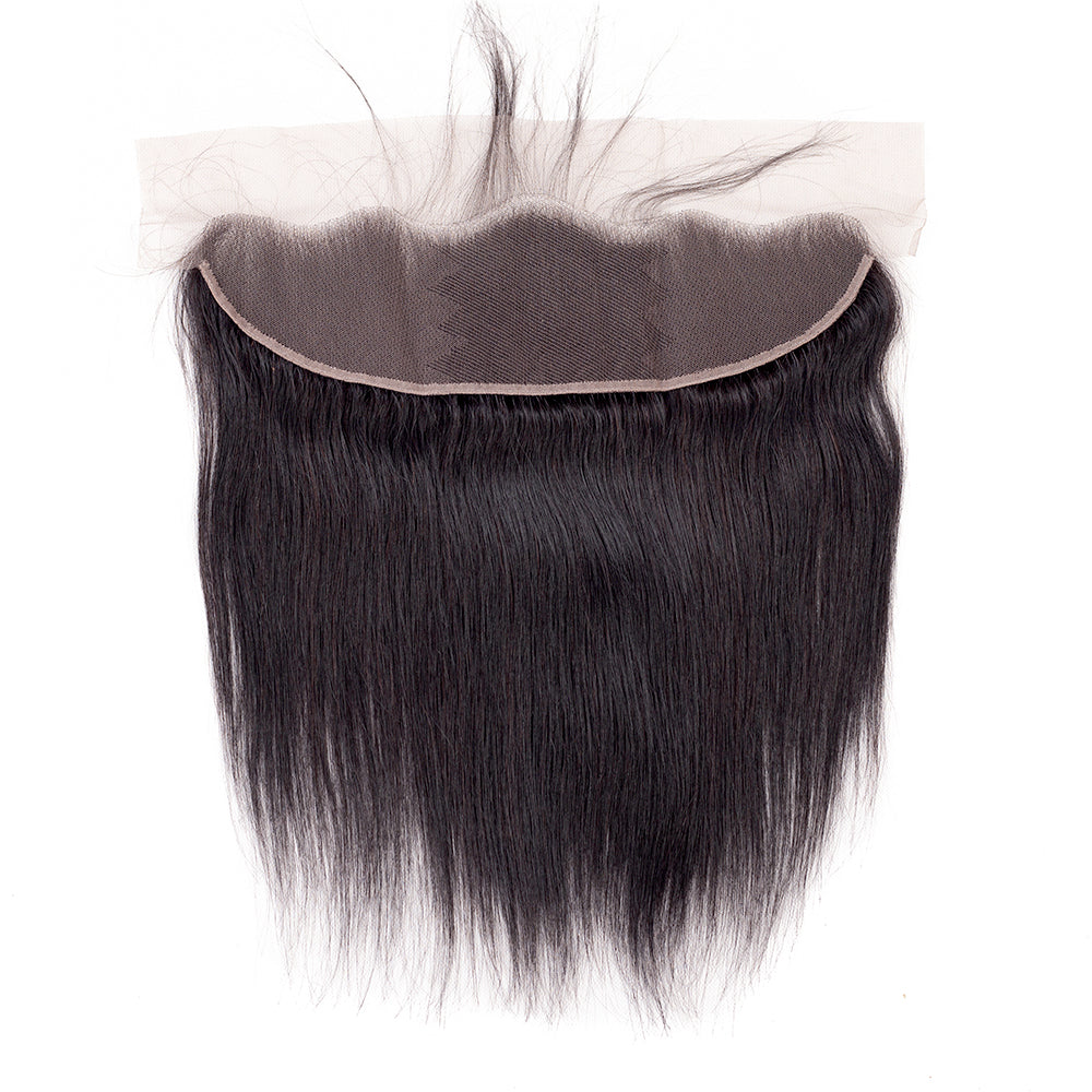 HD Lace Frontal Straight Transparent Closure 100% Virgin Human Hair Pre Plucked Hairline