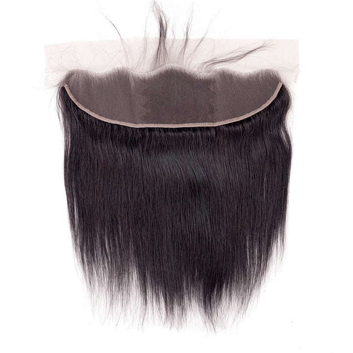 HD Lace Frontal Straight Transparent Closure 100% Virgin Human Hair Pre Plucked Hairline