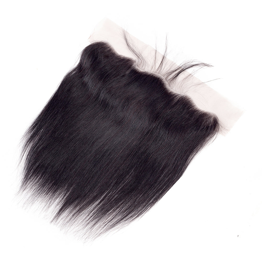 HD Lace Frontal Straight Transparent Closure 100% Virgin Human Hair Pre Plucked Hairline