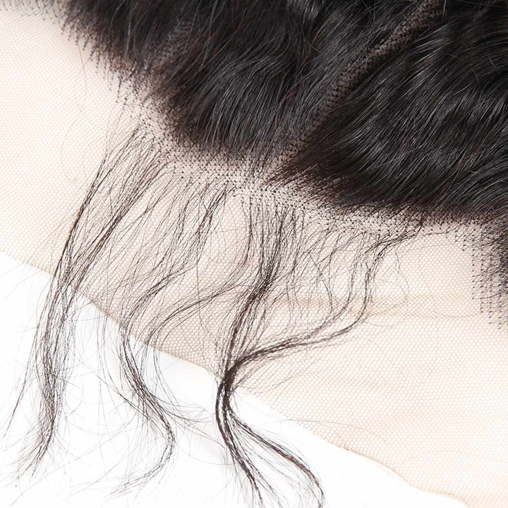 HD Lace Frontal Straight Transparent Closure 100% Virgin Human Hair Pre Plucked Hairline