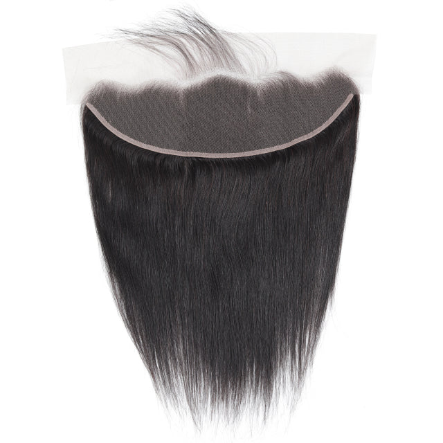 HD Lace Frontal Straight Transparent Closure 100% Virgin Human Hair Pre Plucked Hairline