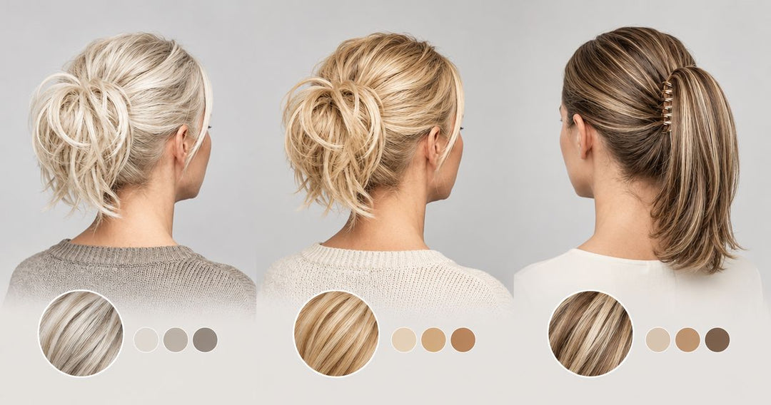 How to match a blonde bun to ash, honey or highlighted hair