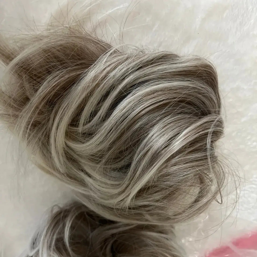 Elegant Hair Buns Styles with Fake Hair Scrunchies