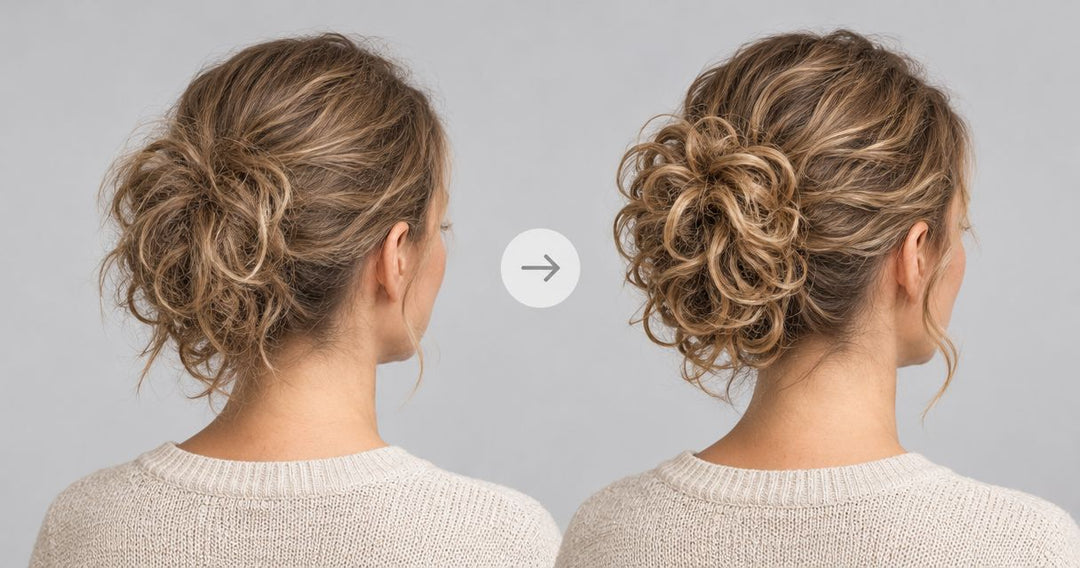How to refresh flattened curls in a curly bun hair piece