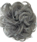 salt and pepper  messy bun hair piece