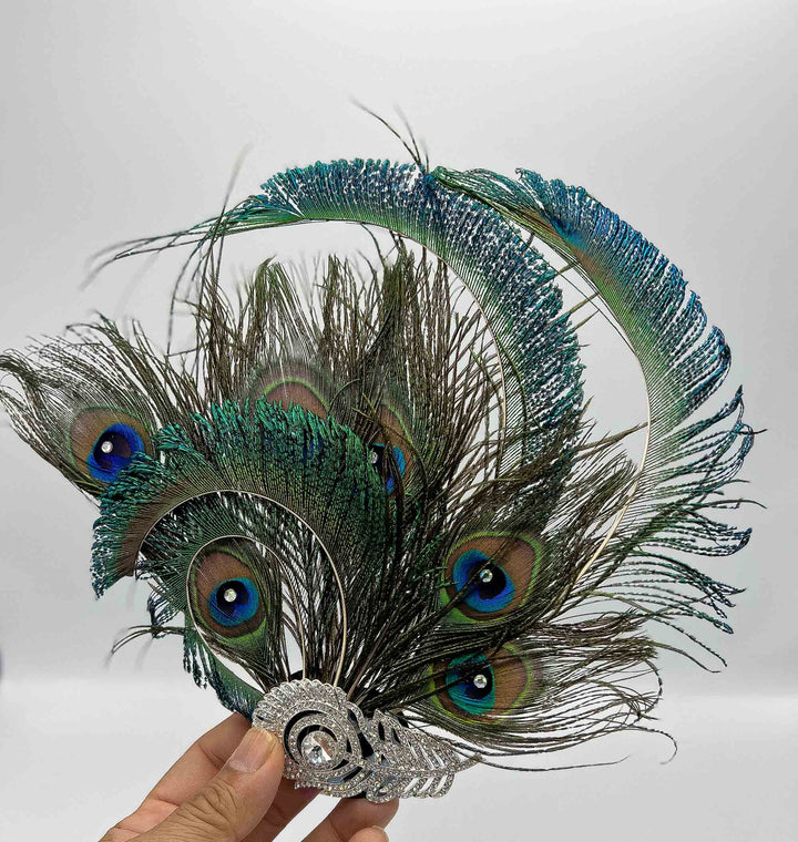 Peacock Feather Hair Clip Fascinator Wedding Party Hairpin