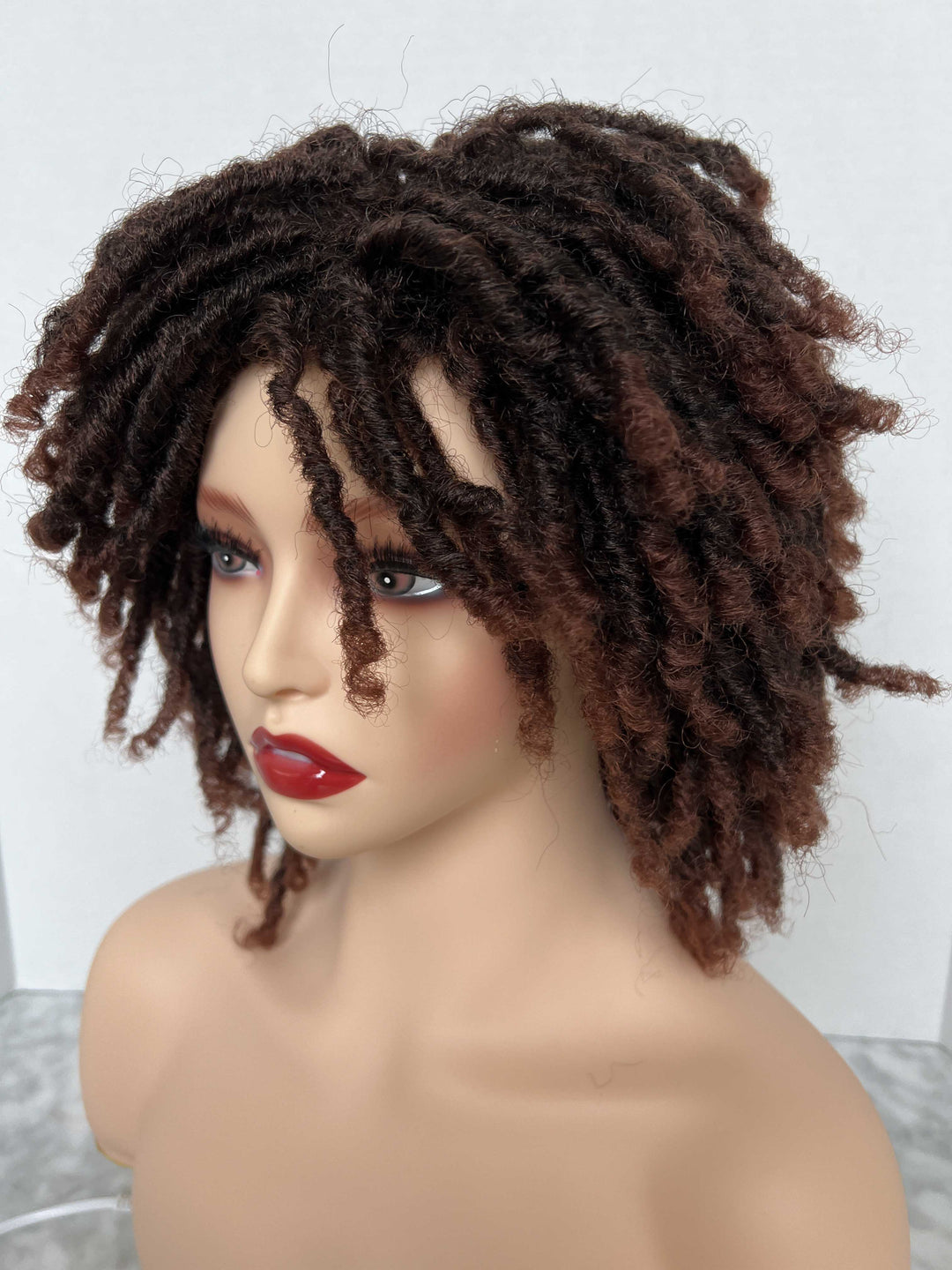 Short Dreadlocks Wig, Braided Wigs for Women Ombre