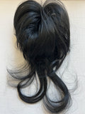 Faux Hair Scrunchies with bangs black hair