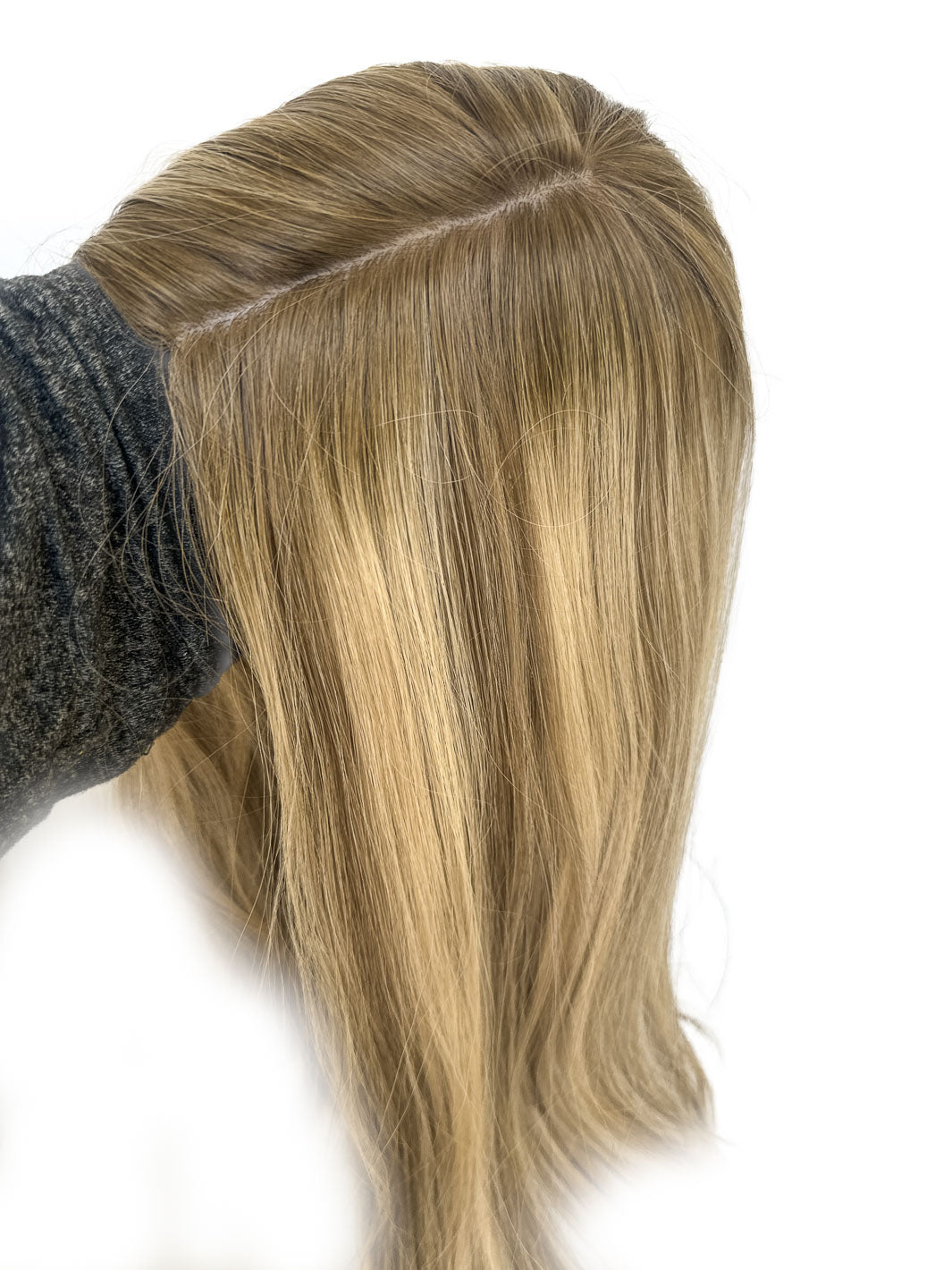 Hair Topper Rooted Blonde Highlights