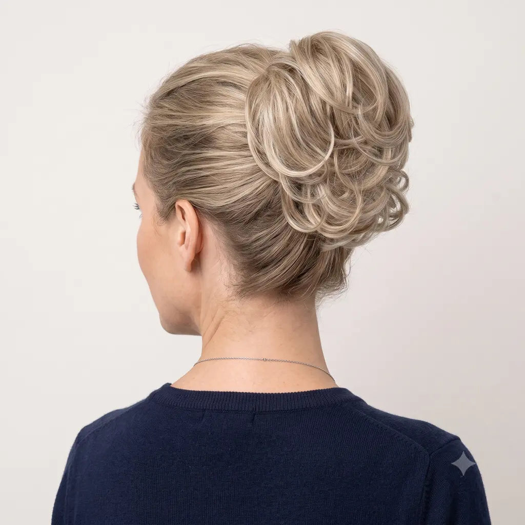clip in ponytail messy bun