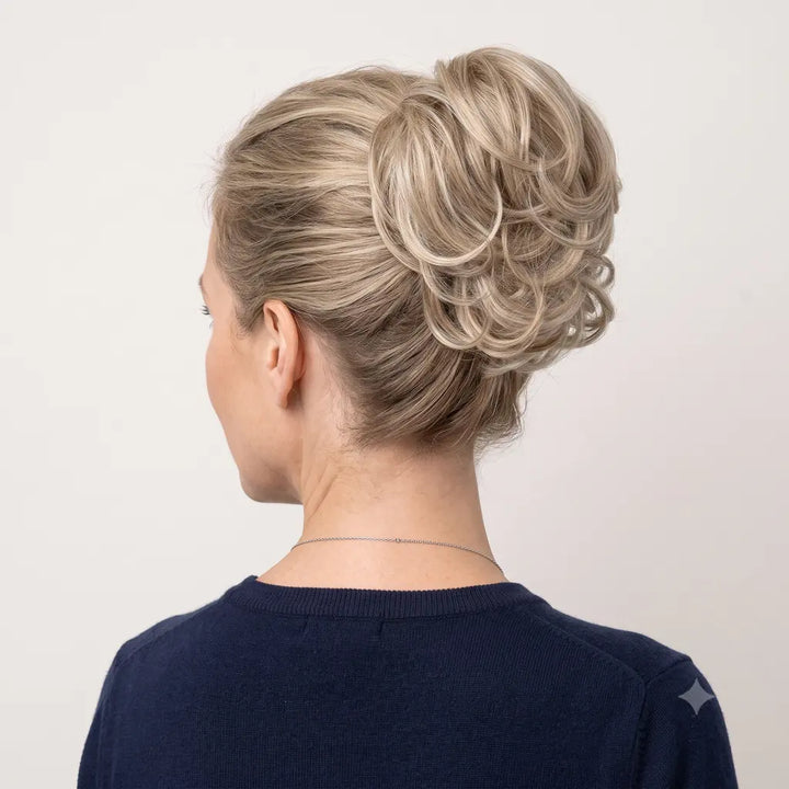 clip in ponytail messy bun