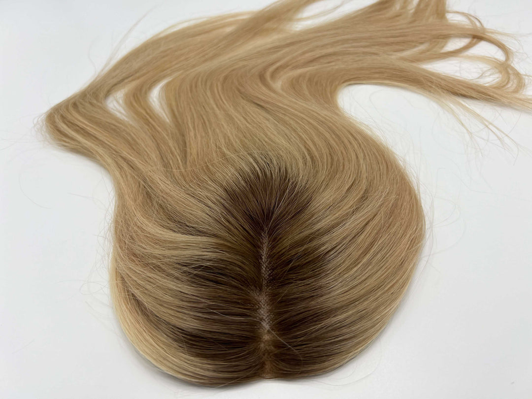 Apexhairs Hair Topper Ombre Color 4 24 613 Straight Human Blonde