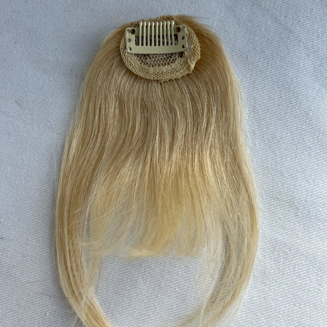 Clip in Bangs Blonde Real Human hair