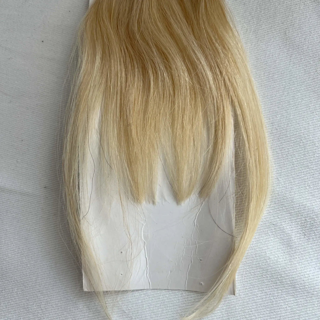 Clip in Bangs Blonde Real Human hair