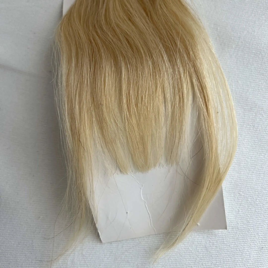 Clip in Bangs Blonde Real Human hair