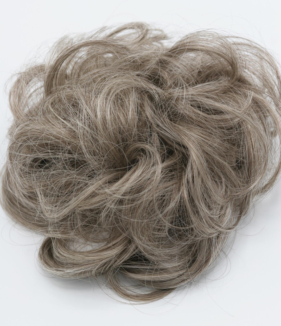 Gray Blonde Mix Hair Curly Hair Bun Scrunchie Hairpiece Extension